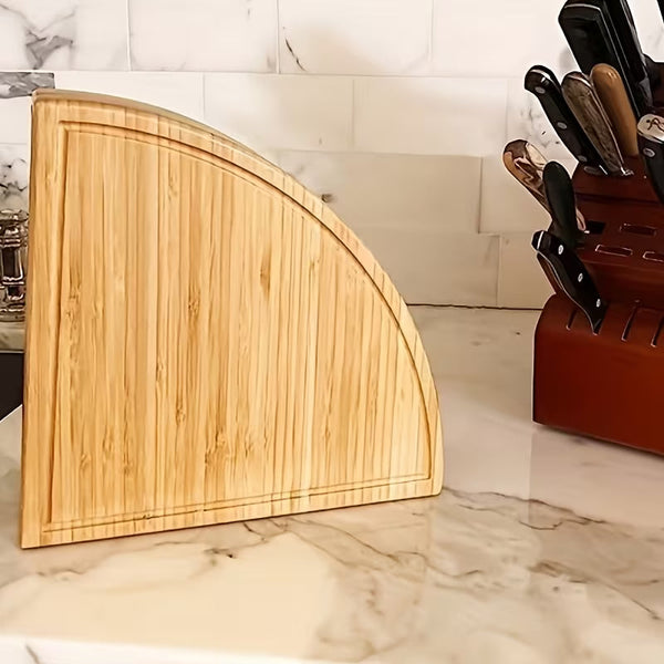 Bamboo Cheese Knife Set with Serving Platter – Natural Bamboo Cheese Board & Fruit Snack Serving Tray