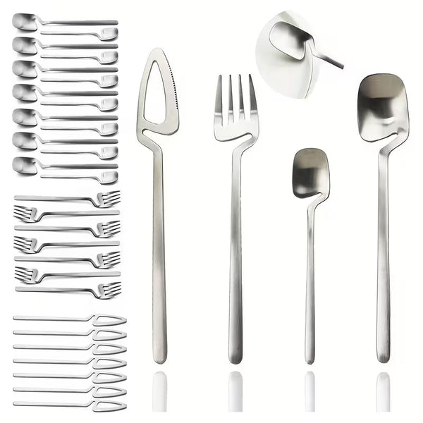 32-Piece Stainless Steel Cutlery Set for 8