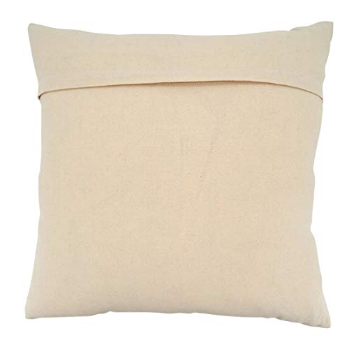 Fennco Styles Abstract Chevron Print Cotton Decorative Throw Pillow Cover & Insert 22 x 22 Inch - Natural Pillow for Home, Couch, Living Room and Bedroom Décor