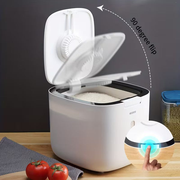 Airtight Rice Storage Container – Moisture-Resistant Cylindrical Food Dispenser for Rice, Flour, Grains & Pet Food