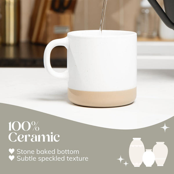 Ceramic Mug 12oz Trendy Gloss Body & Nature Baked Base Microwave Safe Coffee