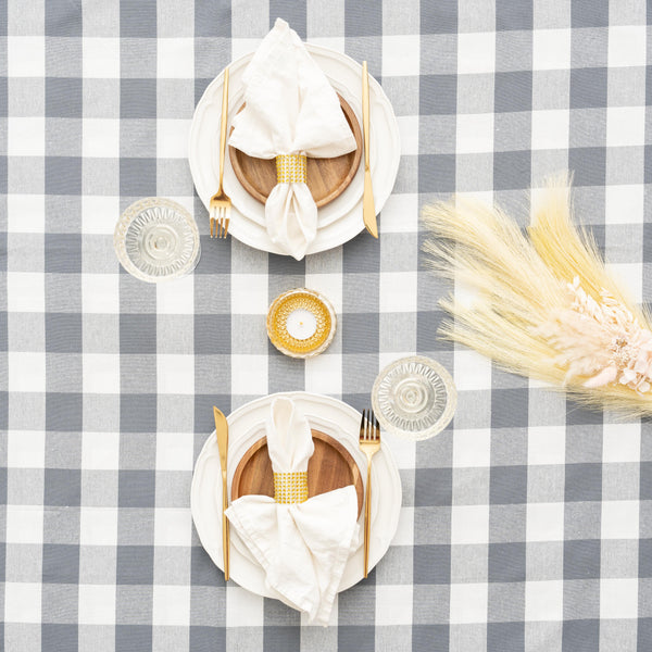 Checkered Cotton Plaid Tablecloth