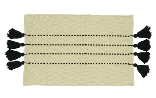 Fennco Styles Striped Tassel Cotton Table Runner 16" W X 72" L