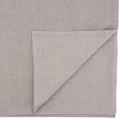 Fennco Styles Shimmer Metallic Cotton Table Runner 16" W x 72" L - Silver Table Cover for Home Décor, Dining Table, Banquet, Family Gathering, Holiday, and Special Occasion