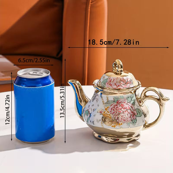 Ceramic Teapot with Lid – Elegant Tea & Coffee Serving Pot for Home, Afternoon Tea & Special Occasions
