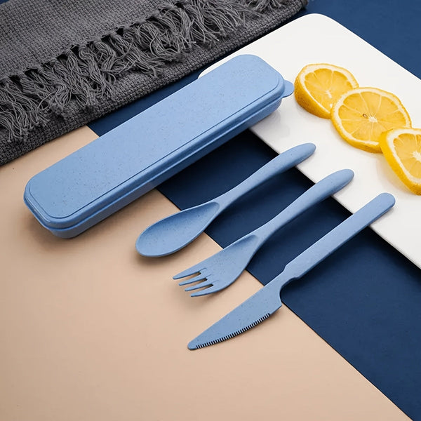 3PCS Portable Cutlery Set – Compact Knife, Fork & Spoon Combo, Lightweight & Travel-Friendly, Perfect for Students & Everyday Use