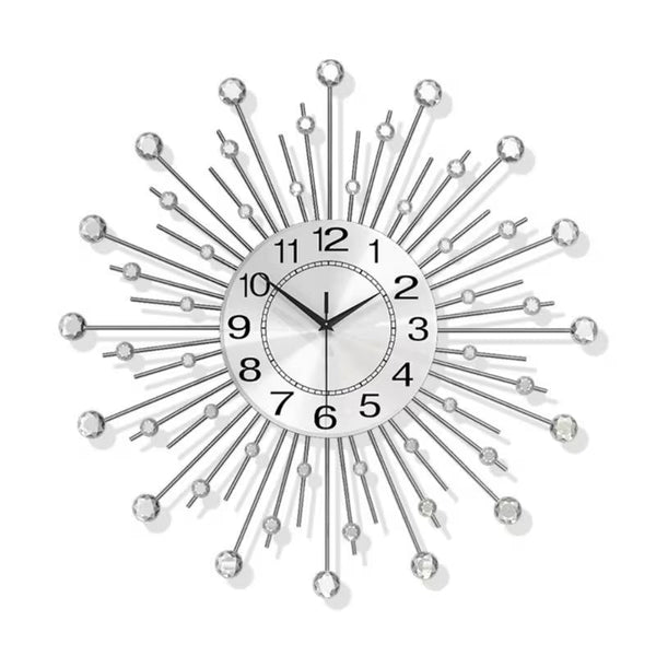 24-Inch Modern Metal Wall Clock – Silent Non-Ticking Decorative Clock