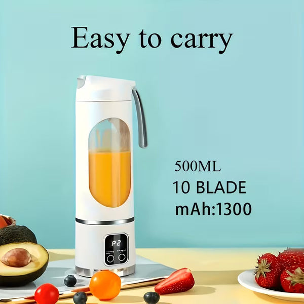 Portable USB Rechargeable Blender – Personal Mini Juicer for Smoothies, Fruit & Vegetable Drinks