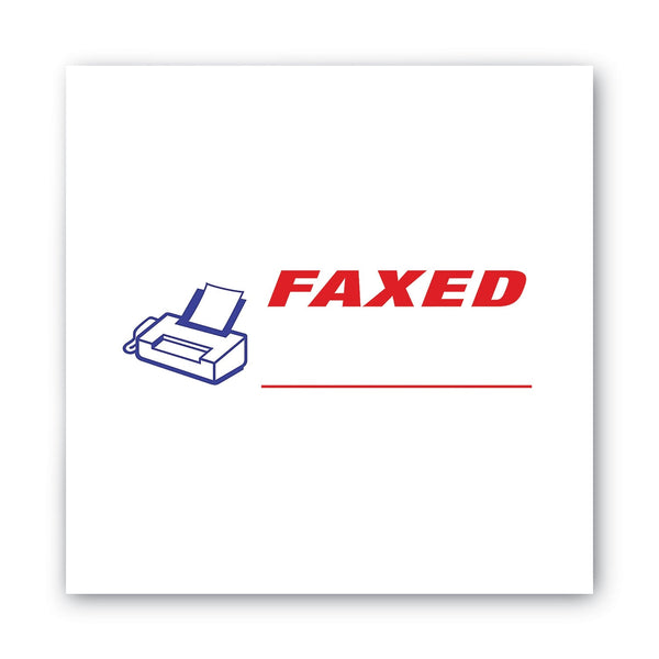 ACCUSTAMP2 Pre-Inked Shutter Stamp, Red/Blue, FAXED, 1.63 x 0.5