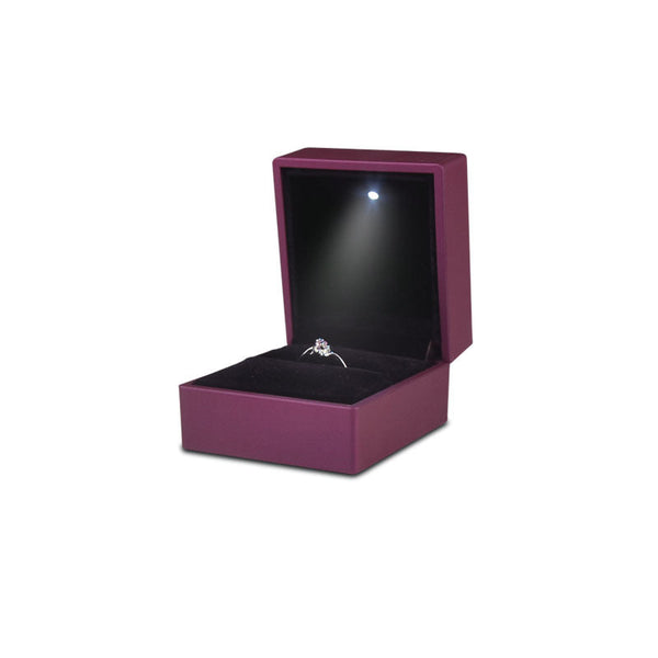 " Elegant LED Light Ring Box: Perfect for Engagement & Wedding Gifts - Keep Your Jewelry Safe & Secure! & Secure!"