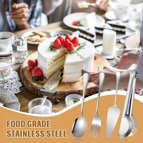 19-Piece Stainless Steel Serving Flatware Set