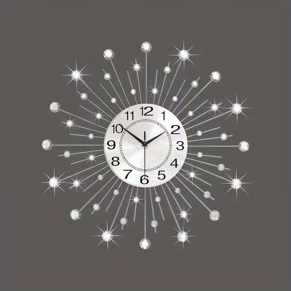 24-Inch Modern Metal Wall Clock – Silent Non-Ticking Decorative Clock