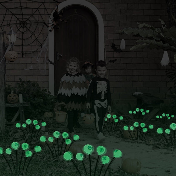 Solar Scary Eyeballs Halloween Path Lights - 12 LED Swaying
