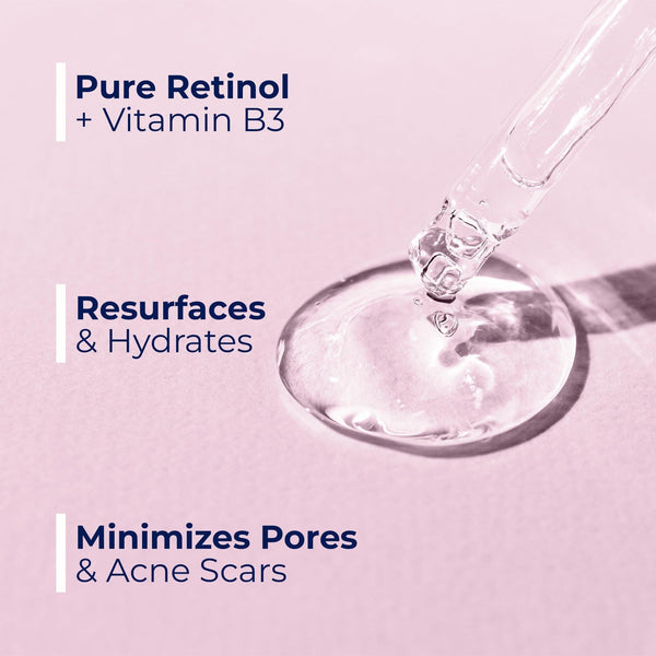 Resurfacing Retinol Serum for Face with Vitamin B3 Pure Retinol Serum Anti Age