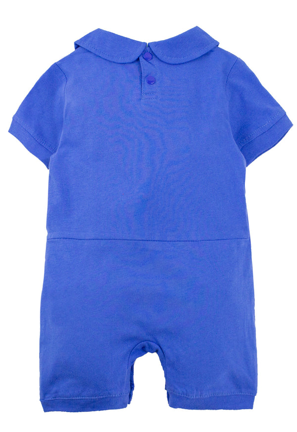 Blue Baby Racer Cotton Costume Romper