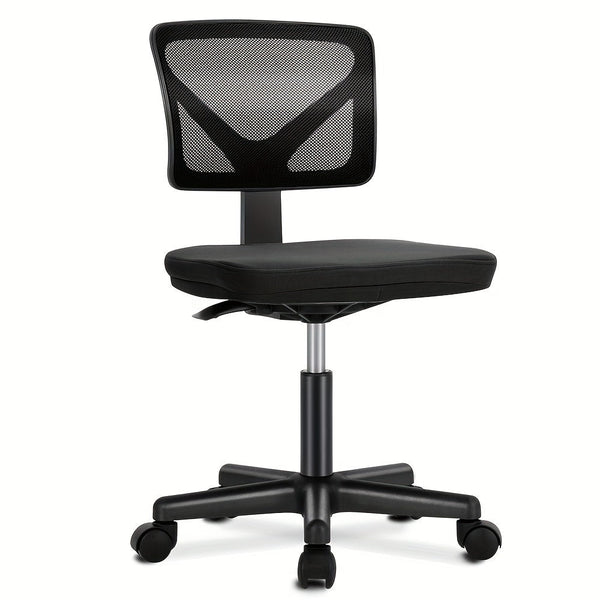 Ergonomic Armless Office Desk Chair Mesh Swivel Rolling Chair with Wheels