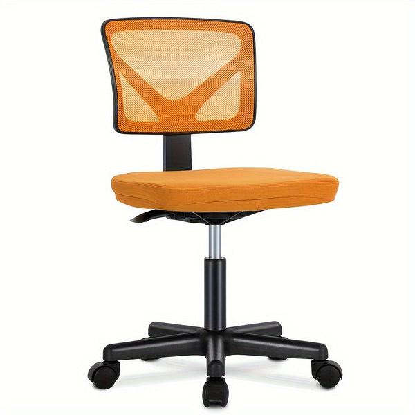 Ergonomic Armless Office Desk Chair Mesh Swivel Rolling Chair with Wheels