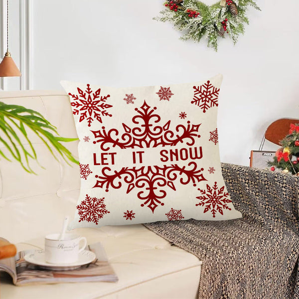 Christmas red ball pillow cover Christmas holiday themed home decoration pillowcase linen waist pillow