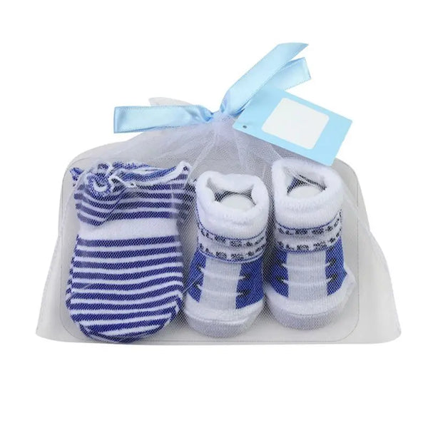 Baby Boy Socks & Gloves Set - Prevent Scratch, Hands & Feet Warm | Soft, Breathable Cartoon Cute Fashion for Newborn Boys | Autumn & Winter
