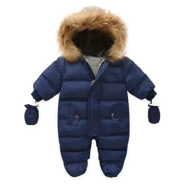 2024 Newborn Baby Winter Jumpsuit – Hooded Fleece Romper (Baby Girl & Boy Clothes, Warm & Cozy)