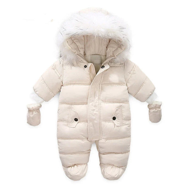 2024 Newborn Baby Winter Jumpsuit – Hooded Fleece Romper (Baby Girl & Boy Clothes, Warm & Cozy)