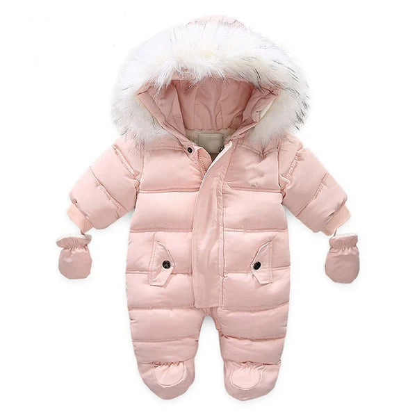 2024 Newborn Baby Winter Jumpsuit – Hooded Fleece Romper (Baby Girl & Boy Clothes, Warm & Cozy)