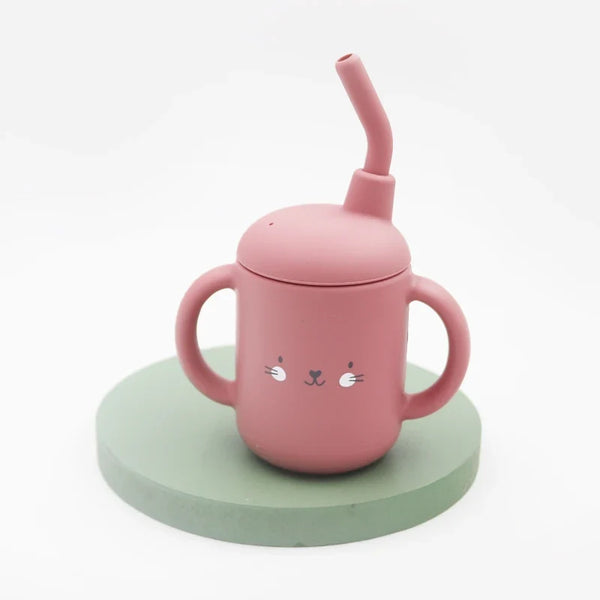 New Cartoon 120ML Baby Silicone Sippy Cup - BPA-Free, Portable Snack Storage Container, Leakproof Trainer Feeding Cup