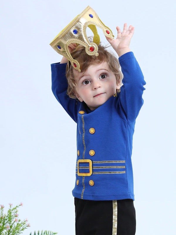Toddler Boys Prince Charming Costume – Halloween Fireman Outfit, Infant Photography Clothing & Baby Carnival Cosplay Striped Prisoner
