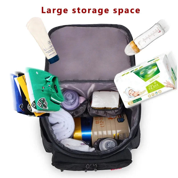 Multifunction Large Capacity Diaper Bag – Waterproof Travel Backpack & Maternity Nursing Handbag for Moms