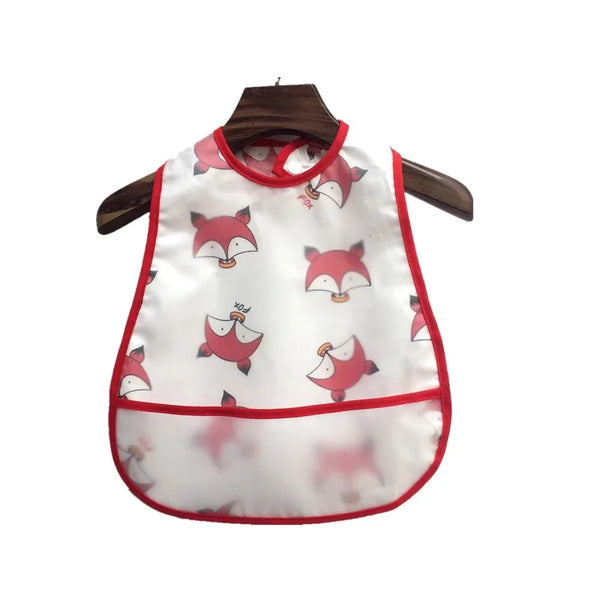 2023 New Cartoon Pattern EVA Waterproof Baby Bibs – Adjustable Feeding Apron with Pocket for Kids, Baby Burp Cloths