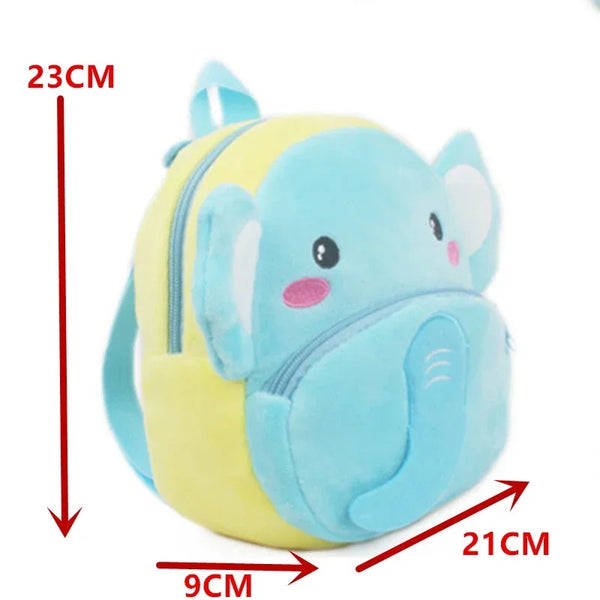 Baby Girls Plush Backpack - Cute 3D Cartoon Animal School Bag for Toddlers 0-4Y