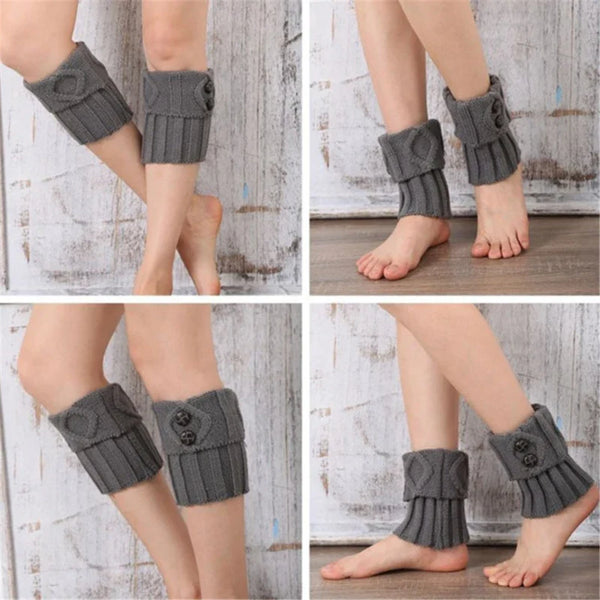 Knitted Leg Warmer Short Leg Warmers - Boot Cover Warm Socks Cuffs | Thermal Ladies Legging Crochet Foot Ankle Warmers for Winter Women
