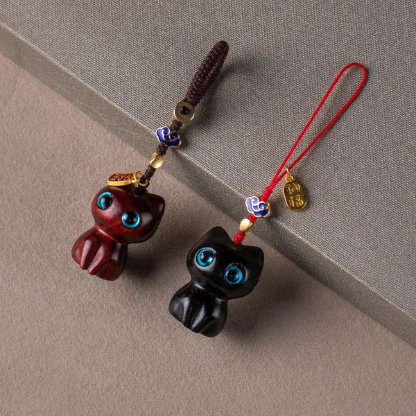 Sandalwood Scented Cat Keychain | Cute Phone Chain and Bag Pendant