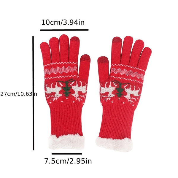 3-Piece Christmas Set – Festive Hat, Scarf & Gloves for Holiday Warmth & Style