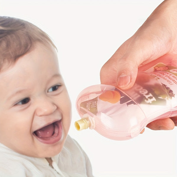 2pcs/1pc Squeeze-Proof Food Pouch, Portable Feeding Cup for & Youngsters - Available in Pink, Red, Green, Blue
