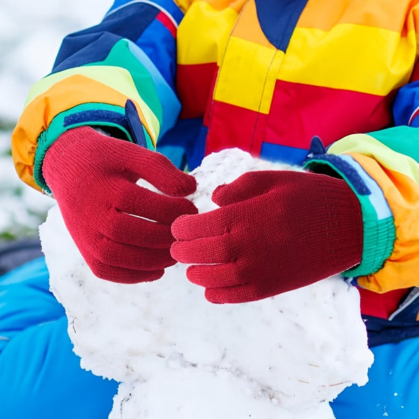 24-Piece Winter Hat, Scarf, Gloves & Earmuffs Set for Boys & Girls (2-10 Years) – Knitted Beanie, Mittens & Earflaps in Multicolor