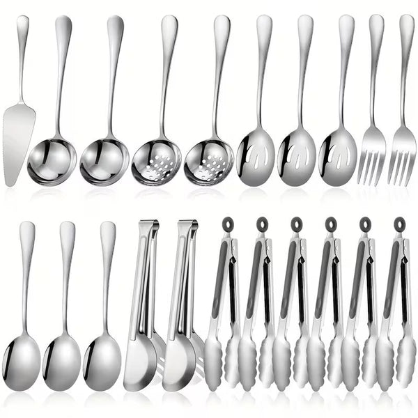 19-Piece Stainless Steel Serving Flatware Set