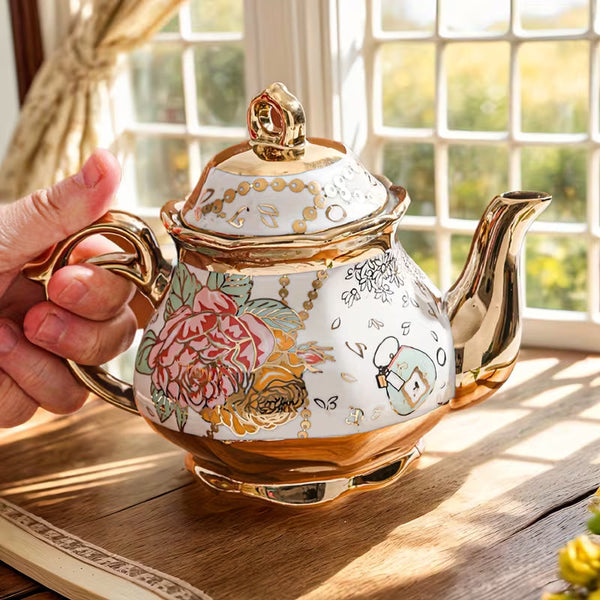 Ceramic Teapot with Lid – Elegant Tea & Coffee Serving Pot for Home, Afternoon Tea & Special Occasions