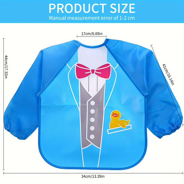 1pc 3D-Printed Waterproof Baby Bib – No-Wash, Mess-Free Feeding & Playtime Coverall, EVA Material, Multicolor – Perfect Easter Gift