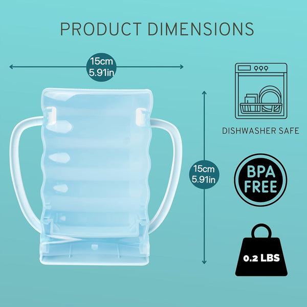 Flybok 1/2 Pack Baby Bag Holder – Reusable Squeeze-Proof Food Bag & Juice Box Organizer, Leak-Proof, Dishwasher Safe, Multipurpose, Flip Top Closure, Square Container, Food Contact Safe