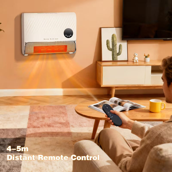 1500W Wall-Mounted Electric Heater with Remote Control
