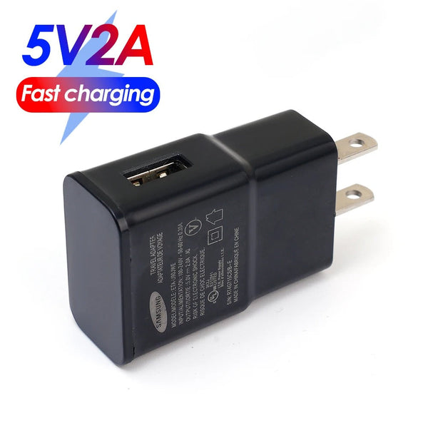 5V 2A Fast Charging USB Wall Charger | Travel Power Adapter for Samsung Devices