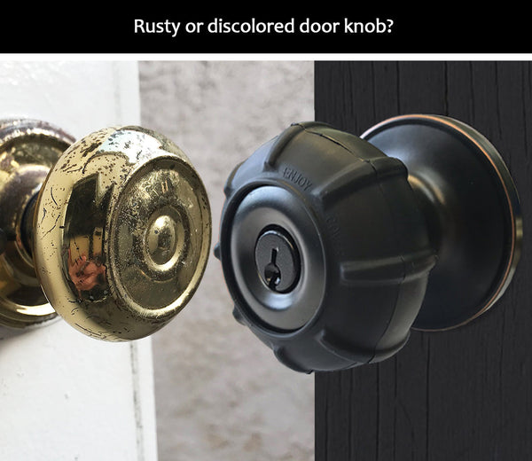 Enjoy Cover Silicone Door Knob Grip Covers – 4 Pack Non-Slip Ergonomic Door Knob Covers, Universal Fit Easy-Turn Door Knob Protector