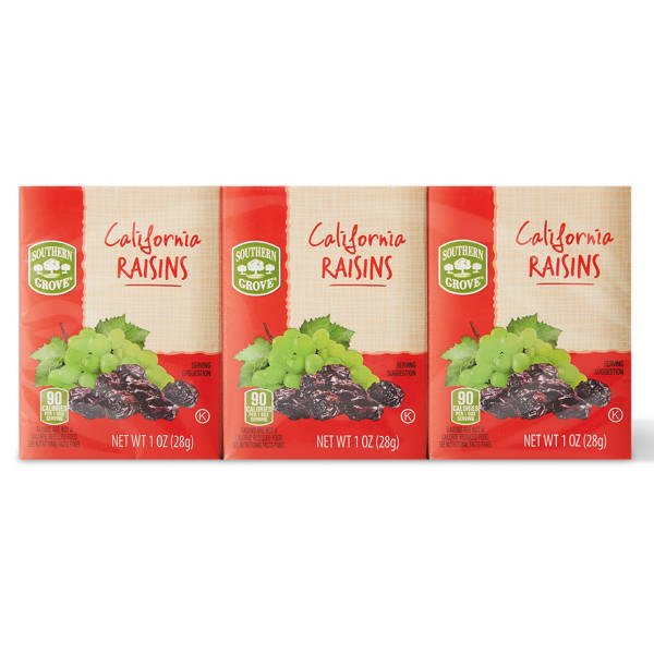 Southern Grove California Raisin Boxes, 6 count