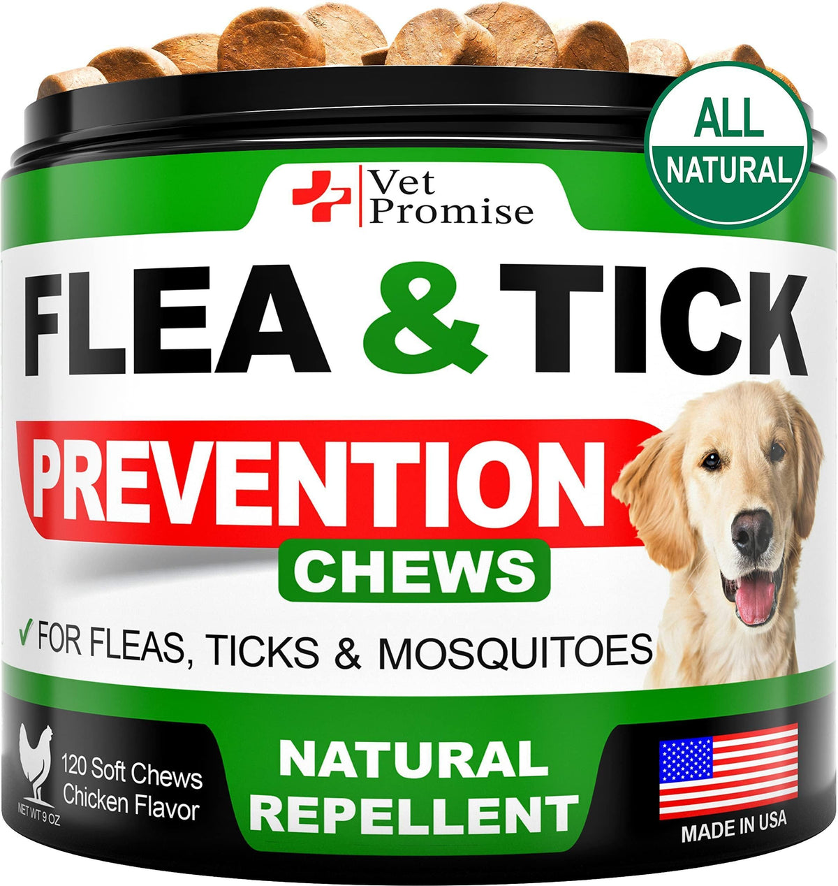 Flea & Tick Chews for Dogs 120 Count Oral All Breeds & Ages