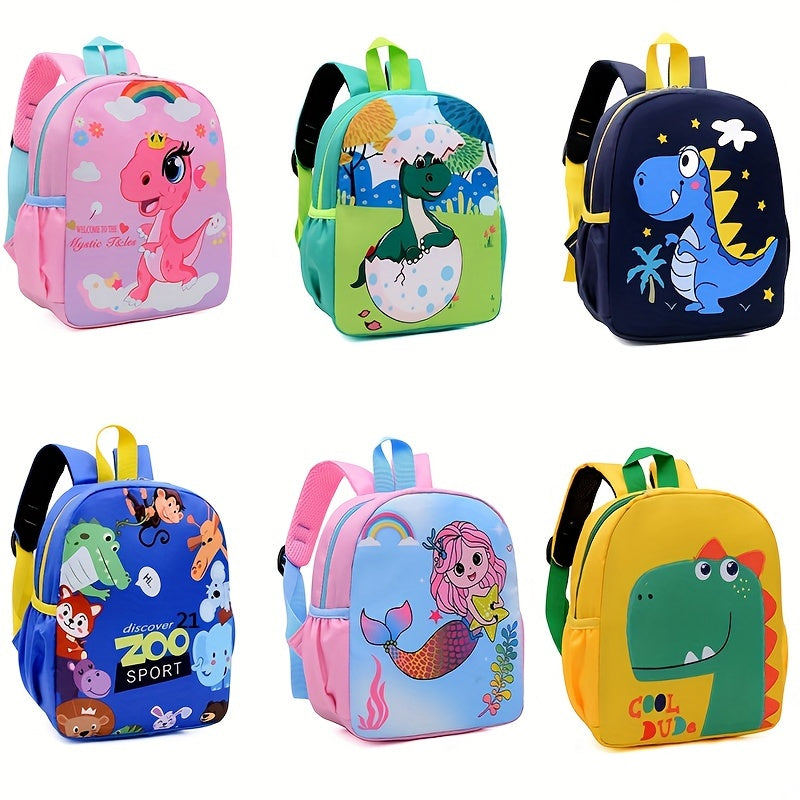 1pc Cute Cartoon Kids School Backpack - Trendy Waterproof Kindergarten Bag for Boys & Girls | Perfect Christmas Gift for Students