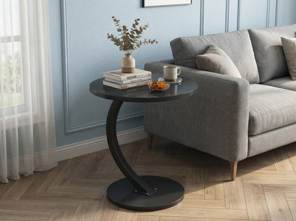 Modern Side Table – Round, C-Shape & Petal Designs | Sofa End Table with Metal