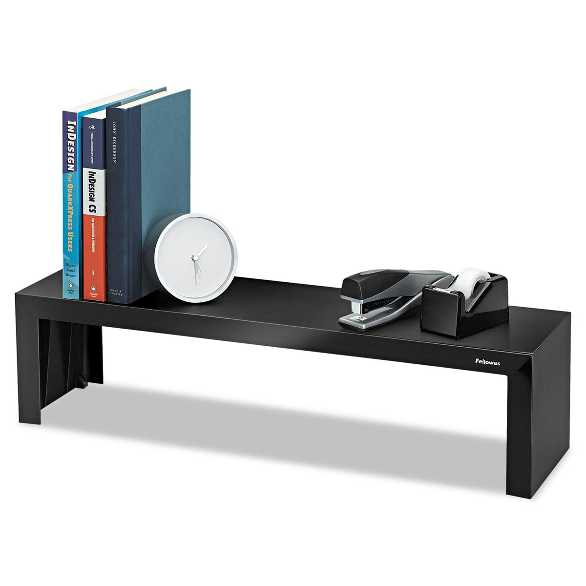 Fellowes Designer Suites Shelf, 30 lb Capacity, 26 x 7 x 6.75, Black Pearl