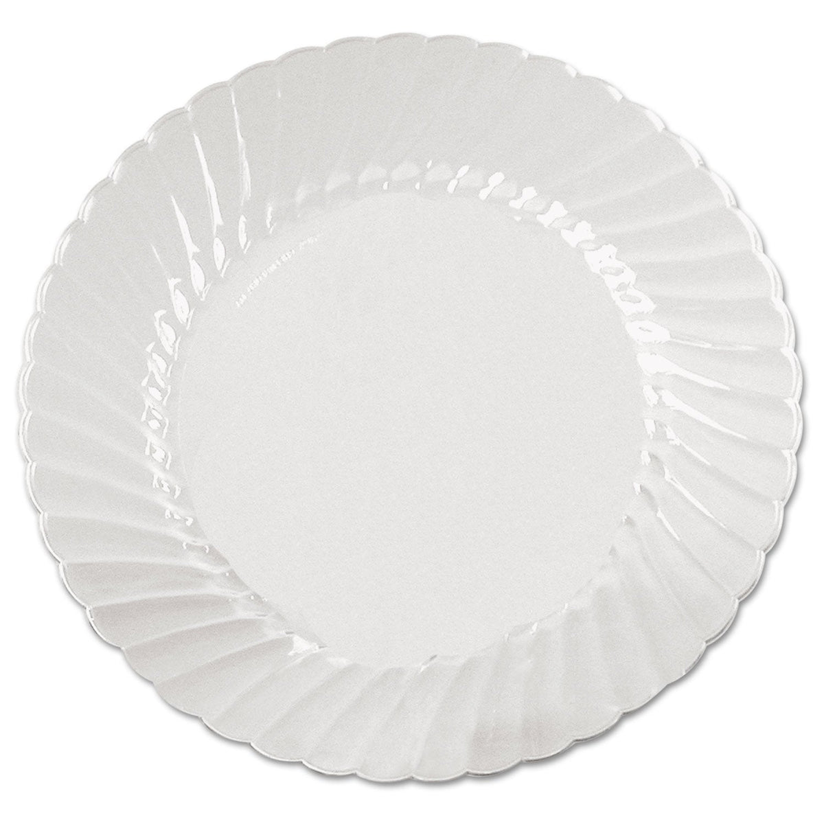 WNA Classicware Plates, Plastic, 9" dia, Clear, 18/Bag, 10 Bags/Carton