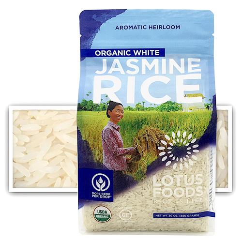 Lotus Foods Organic White Jasmine Rice, 30 Oz